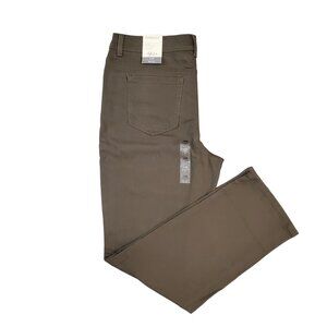 Style & Co Womens High Rise Tummy Control Straight Leg Pants Size 12S Deep Moss